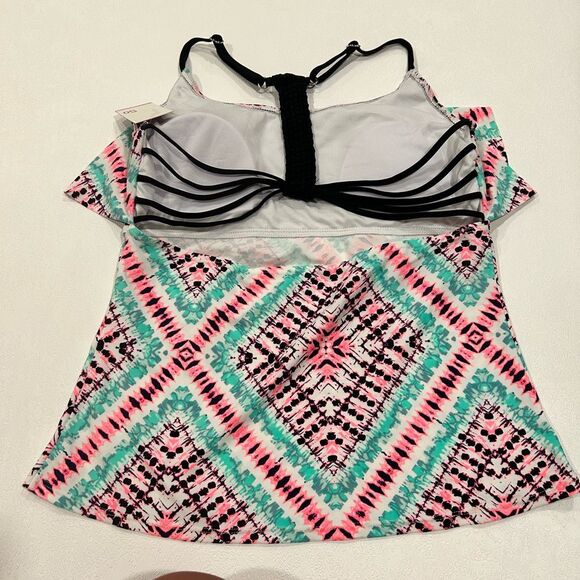 SO Tankini Top from Kohl’s | Geometric Print | NWT | Size XL - Picture 2 of 3
